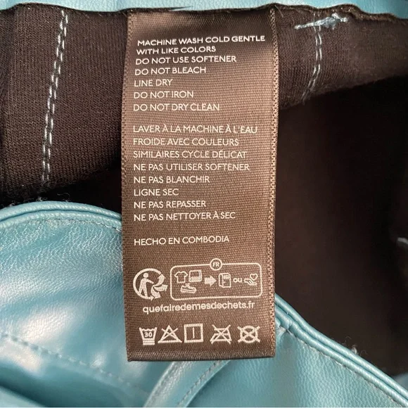 Anthropologie Maeve Colette Faux Leather Crop Wide-Leg Pants - Picture 8 of 10